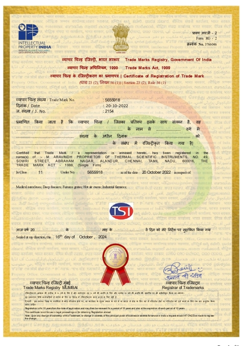 TRADE MARK R CERTIFICATE